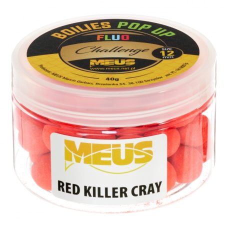 Challenge Fluo Pop-Up Red Killer Cray /Fűszer & Rák/ 12 mm