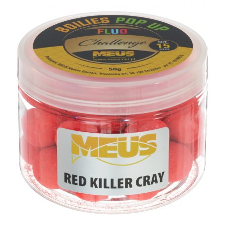 Challenge Fluo  Pop-Up Red Killer Cray /Fűszer & Rák/ 15 mm