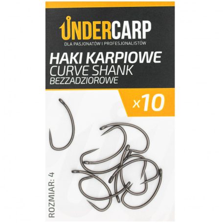 UNDERCARP Curve Shank szakáll nélküli TEFLON horog